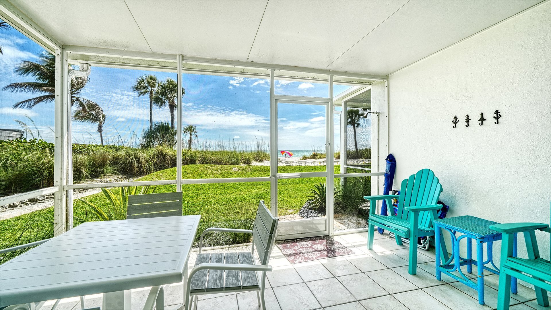 Lanai with beach view